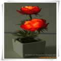 Pequeñas flores artificiales de la amapola LED con el pote de la cerámica para la promoción